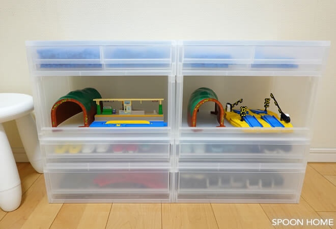 プラレールの収納アイデア。車両やレールの使いやすい収納方法【IKEA