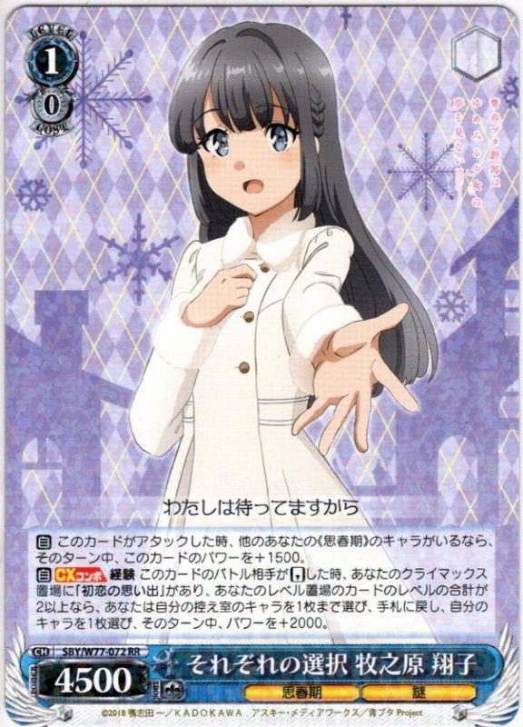 それぞれの選択 牧之原 翔子[WS_SBY/W77-072RR] - マスターズ