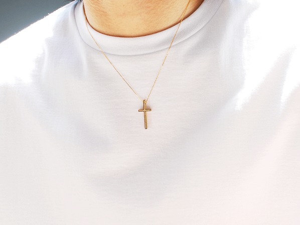 TWO ME CROSS NECKLACE/YG+DIA/GARDEL（ガーデル） - DEFI - シルバー