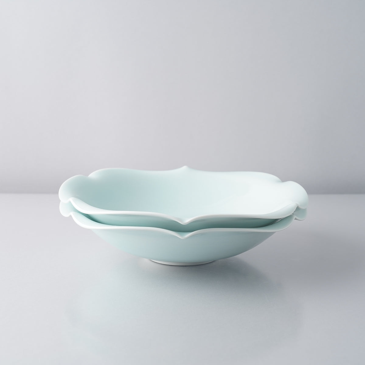 波佐見焼 青白磁 桔梗渕 中鉢 21.5cm 光春窯の通販｜Studio1156