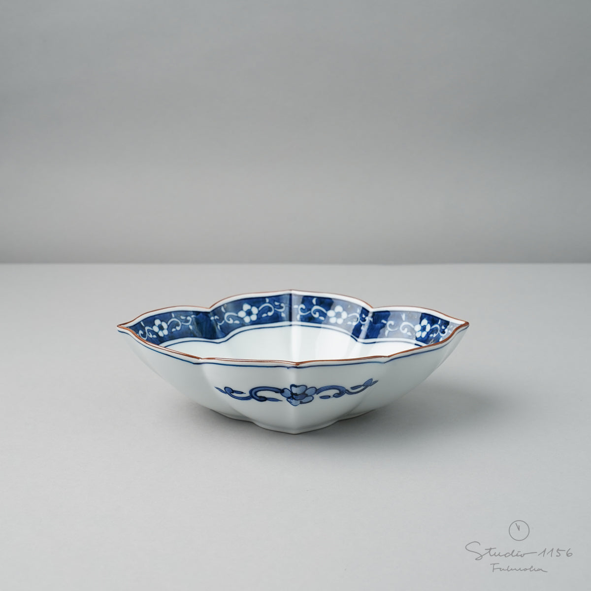 波佐見焼 染付 木瓜型向付中鉢 18cm 洸琳窯の通販｜Studio1156