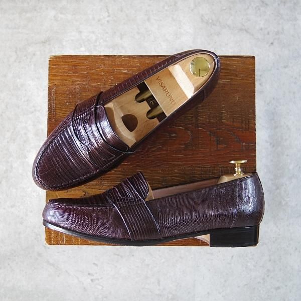 リーガル SIZE 24.5【貴重☆リザード革/コインローファー】 | 高級中古