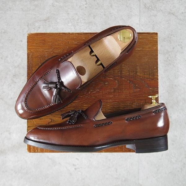 三陽山長 SIZE 6.5【鹿三郎/タッセルローファー/濃茶】 | 高級中古革靴