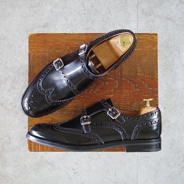 値下church 's ダブルモンク 黒 38 値下church 's ダブルモンク 黒 38