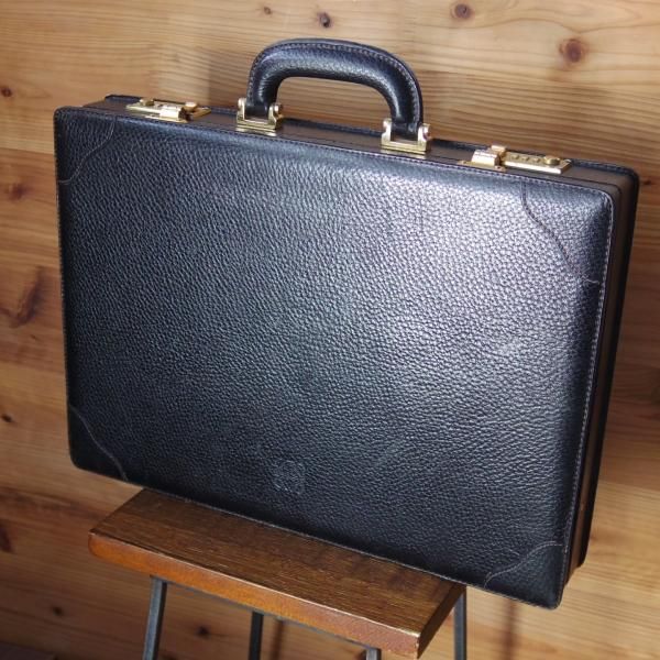 極上☆ロエベ/LOEWE【☆アタッシュケース/黒】メンズ レザー ビジネス
