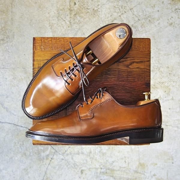 美品☆リーガル 25cm【☆超希少!!ウイスキー コードバン仕様】プレーン