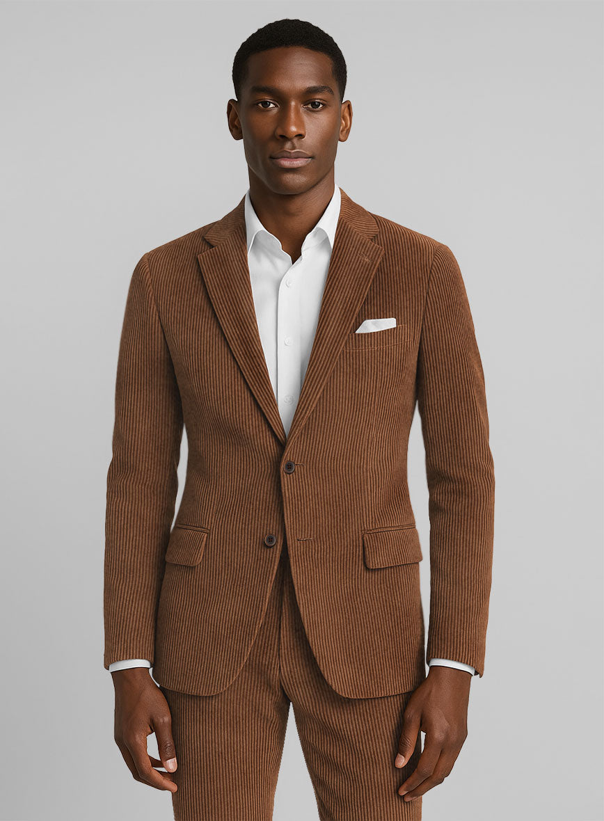 Spring Brown Corduroy Suit – StudioSuits