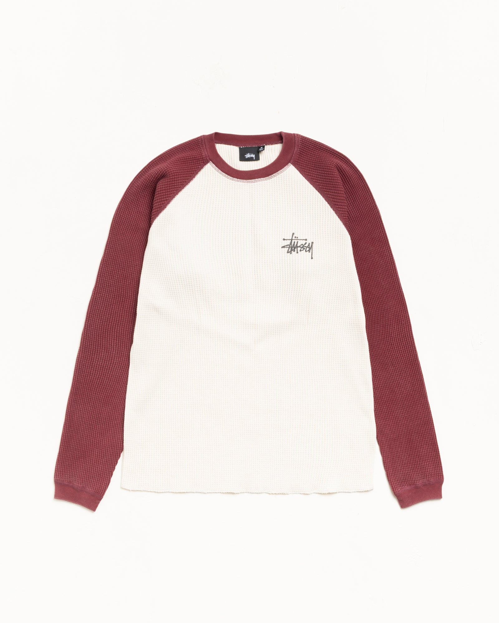 Basic Stüssy Thermal 2 Tone – Off White | Tops | Stüssy