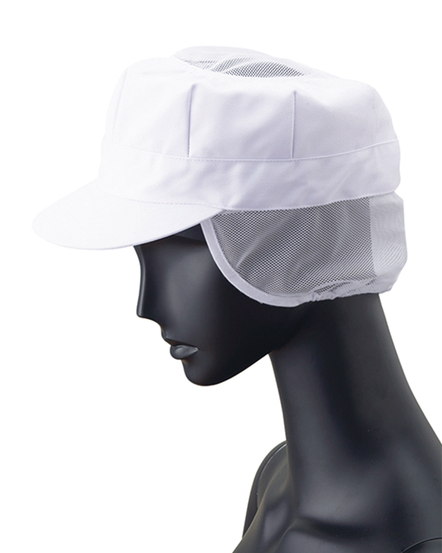 シャミラン】高温作業向け 八角帽子(メッシュケープ付き