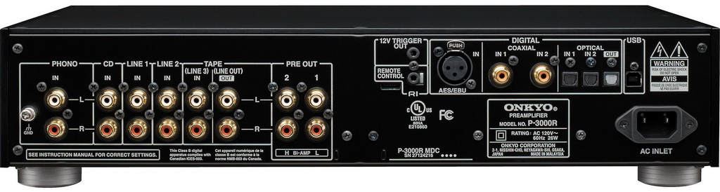 Onkyo P-3000R: Preamplifier designed to connect both analogue and