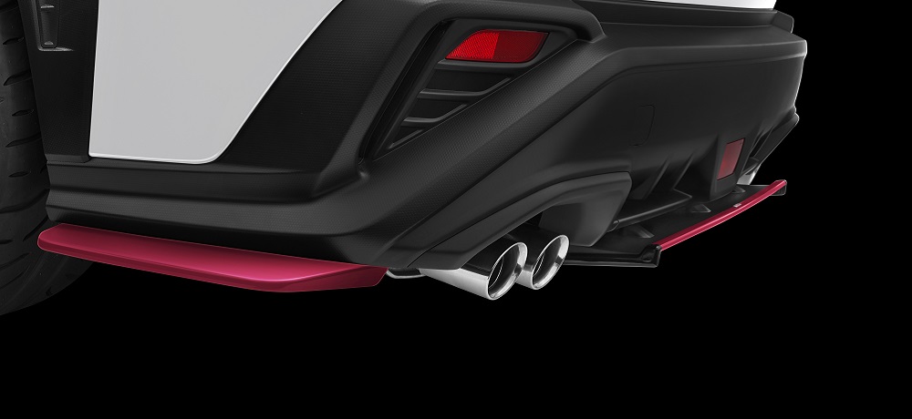 リヤサイドアンダースポイラー（チェリーレッド）：WRX S4（VB