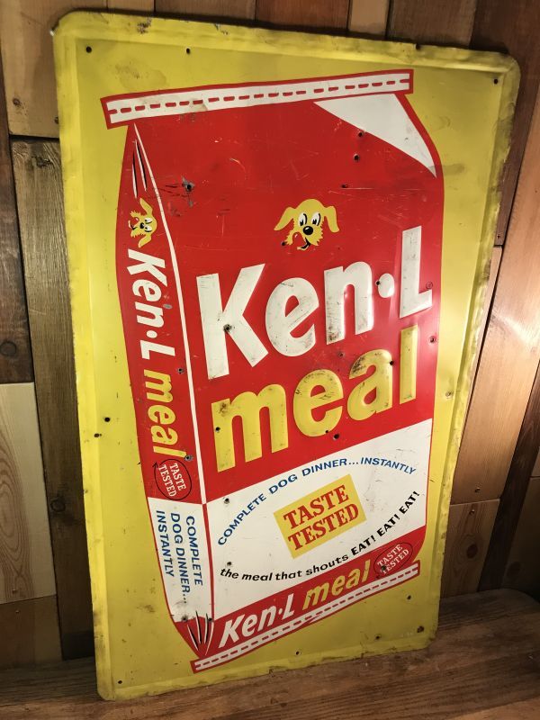 Ken L Ration “Ken L Meal” Metal Sign ケネルレーション ビンテージ