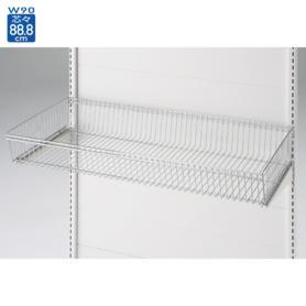 ワイヤーバスケットセット 3段可変式 幅90cm ブラックブラケットタイプ