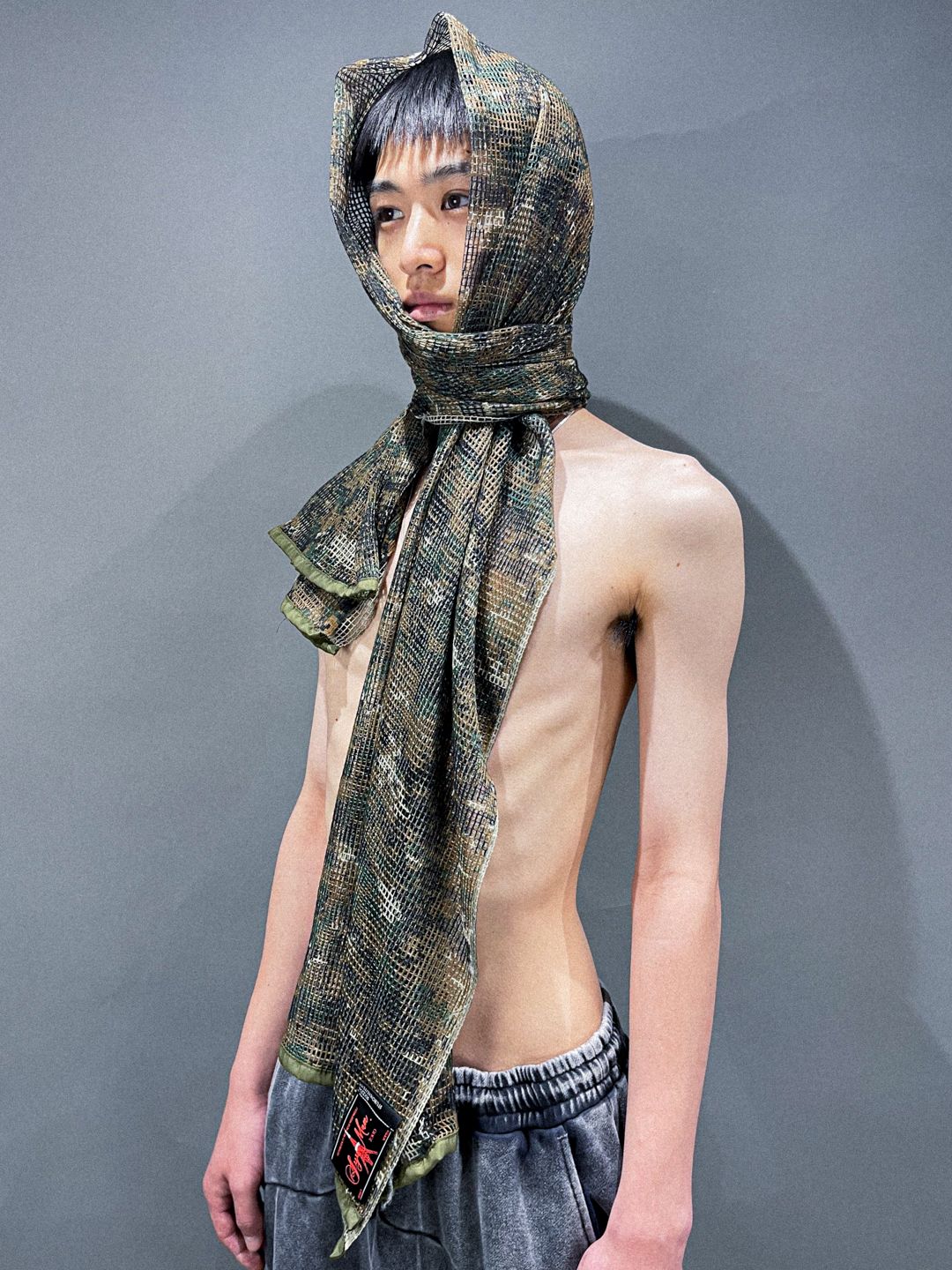 SYUMAN. - 【25AW】アーミー メッシュ ロングストール / ARMY MESH