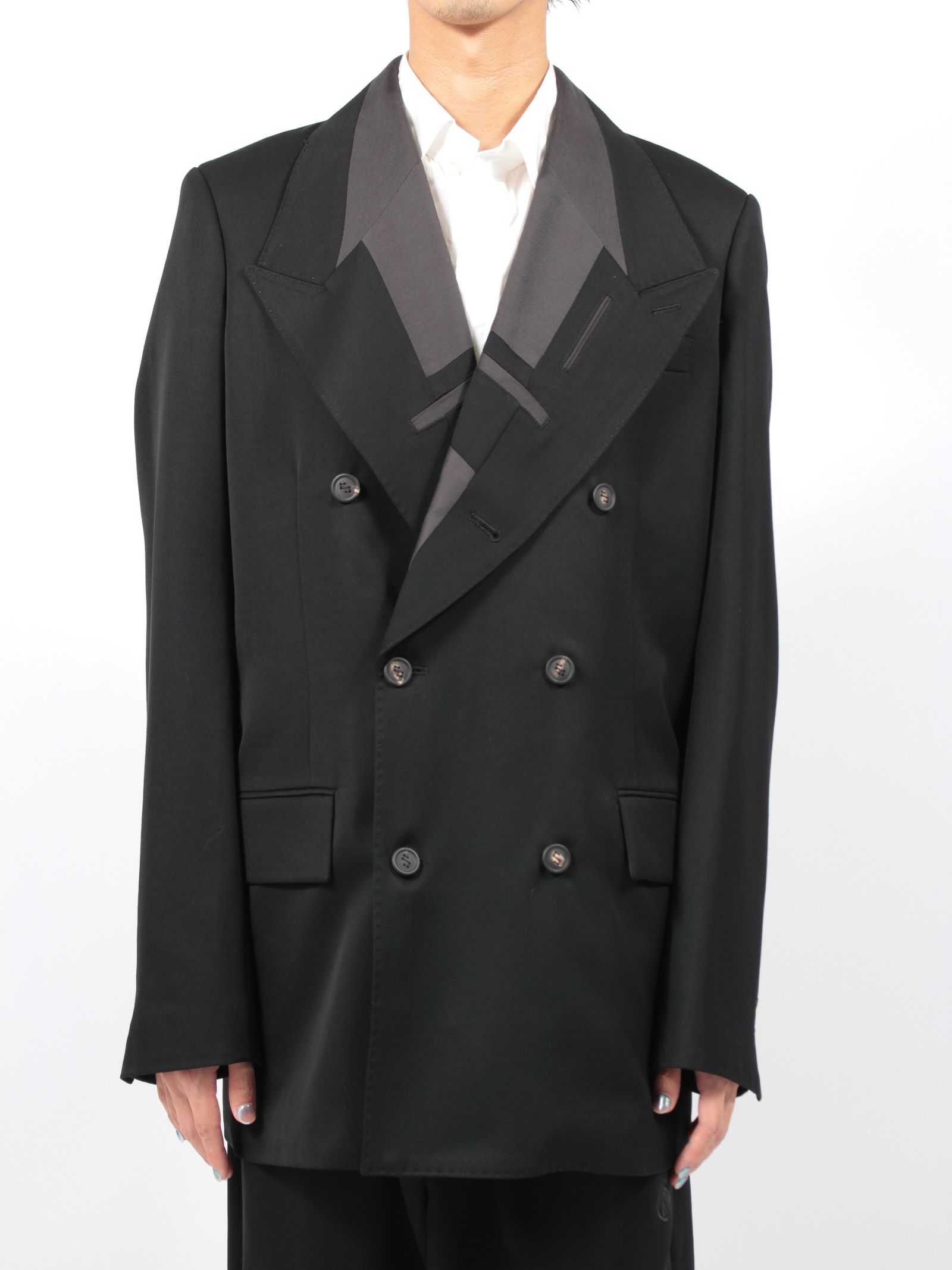 SOSHIOTSUKI - 【24AW】インサイドラペル ダブル ジャケット / INSIDE