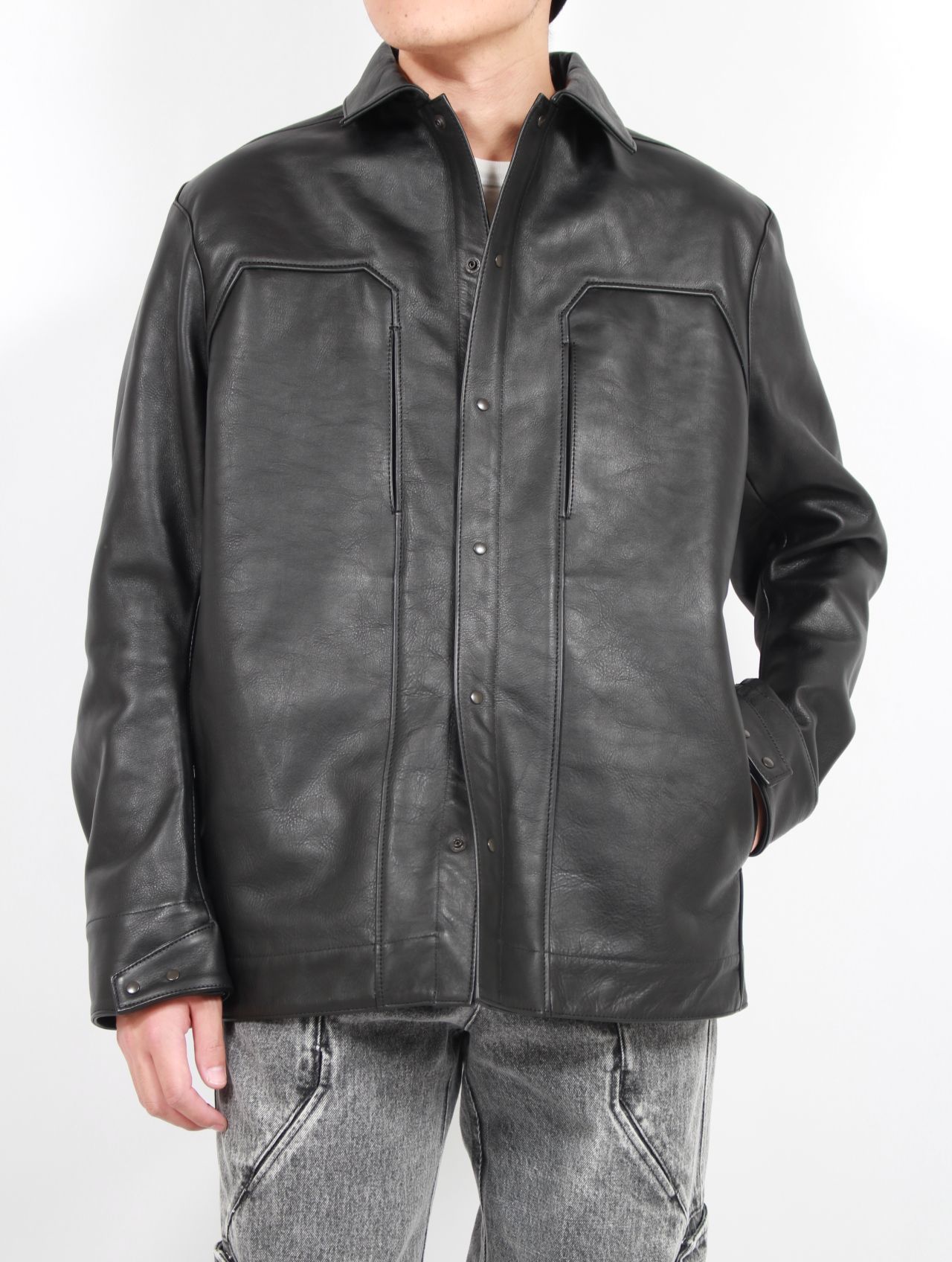 OPPOSE DUALITY - 【25SS】6ポケット パネル レザー ワークジャケット