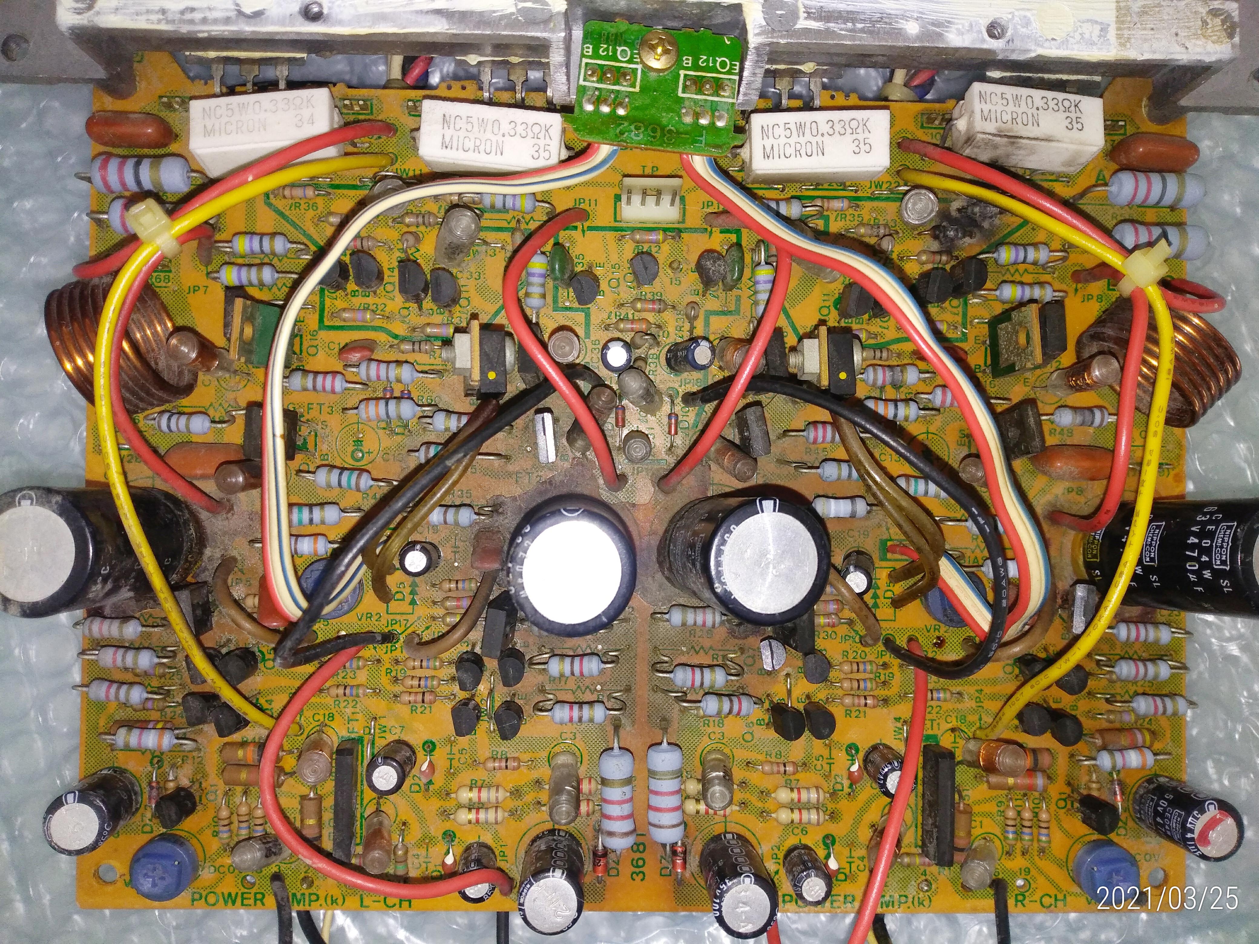 SANSUI プリメインアンプ AU-D607GEXTRA の修理（その2）