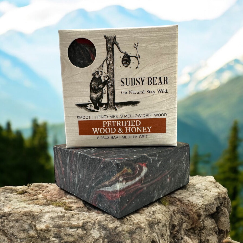 Petrified Wood & Honey Bar Soap – SUDSY BEAR SOAP COMPANY
