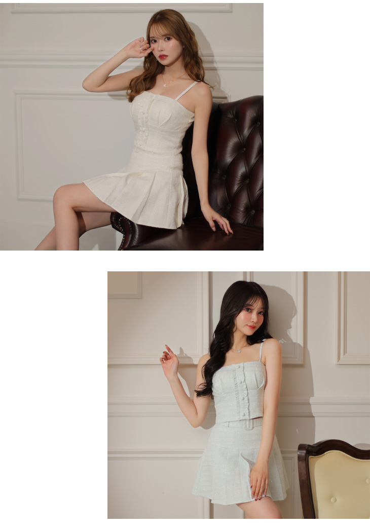 XSサイズあり【ROBE de FLEURS/ローブドフルール】ラメツイード