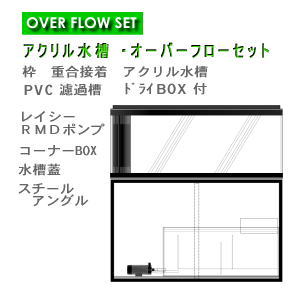 アクリル水槽 オーバーフローセット（50Hz 東日本地域）1500×900×600