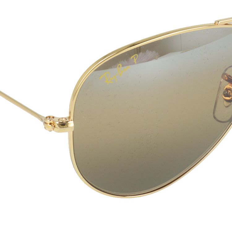 レイバン サングラス アビエーターラージメタル 偏光サングラス ミラー