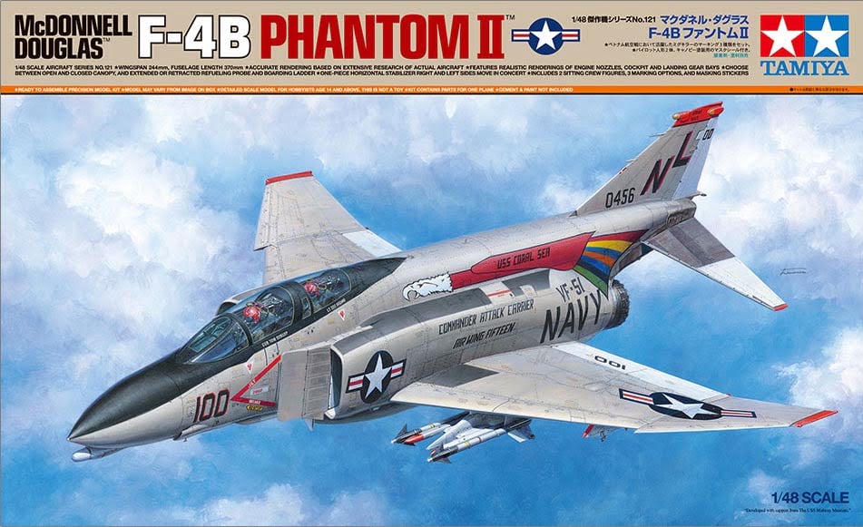 Tamiya McDonnell Douglas F-4B Phantom II 1/48 Scale 61121