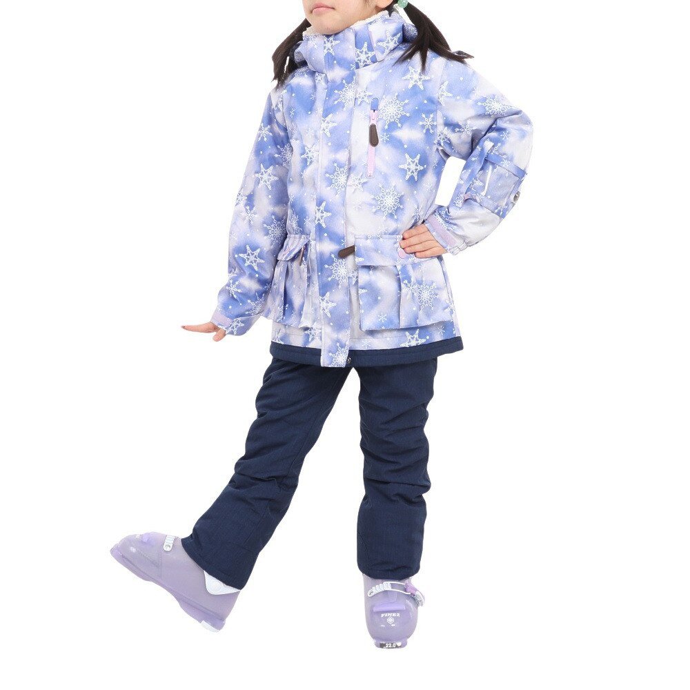 JOYRIDE 水色×紫 スキーウェア上下セット 130cm JOG-4311 ジョイライド