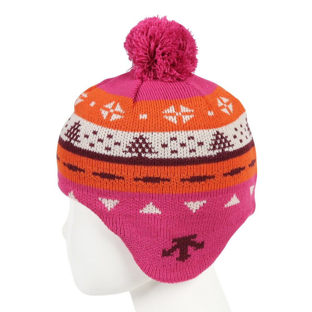 デサント☆ビジュー付きニットキャップ☆耳当て付き デサント