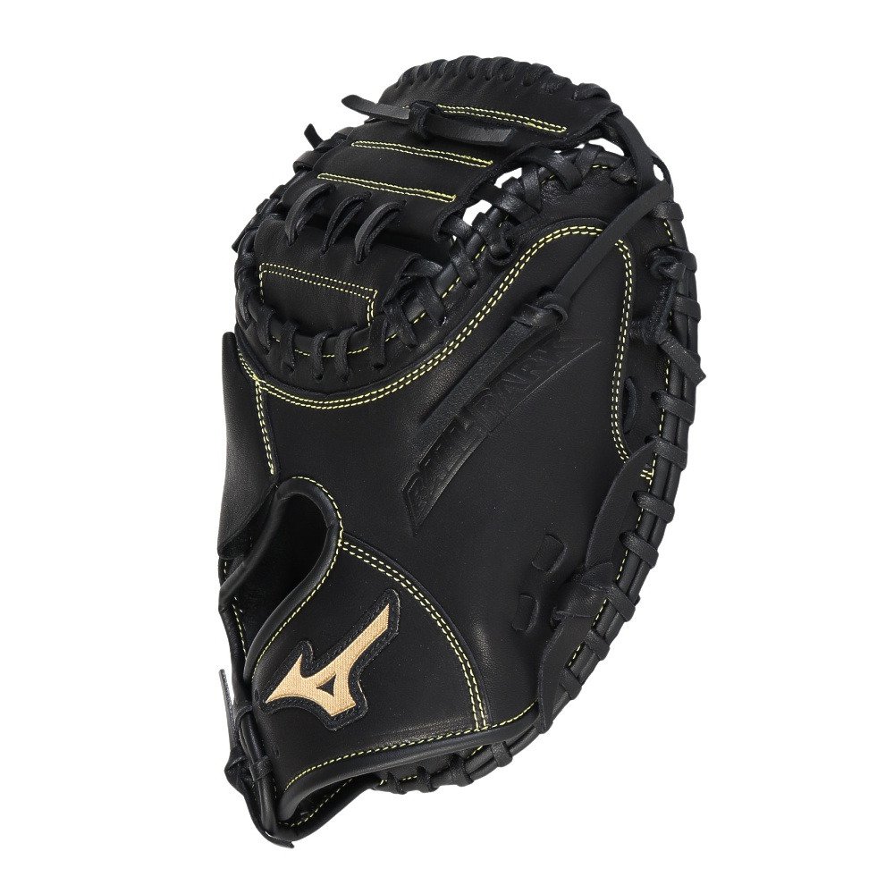 黒PUレザー軟式グローブ子供用とミズノキャッチャーミット本革製大人用