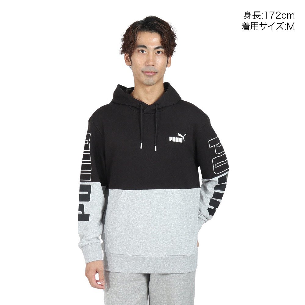 プーマ（PUMA）（メンズ）POWER カラーブロック フードスウェット