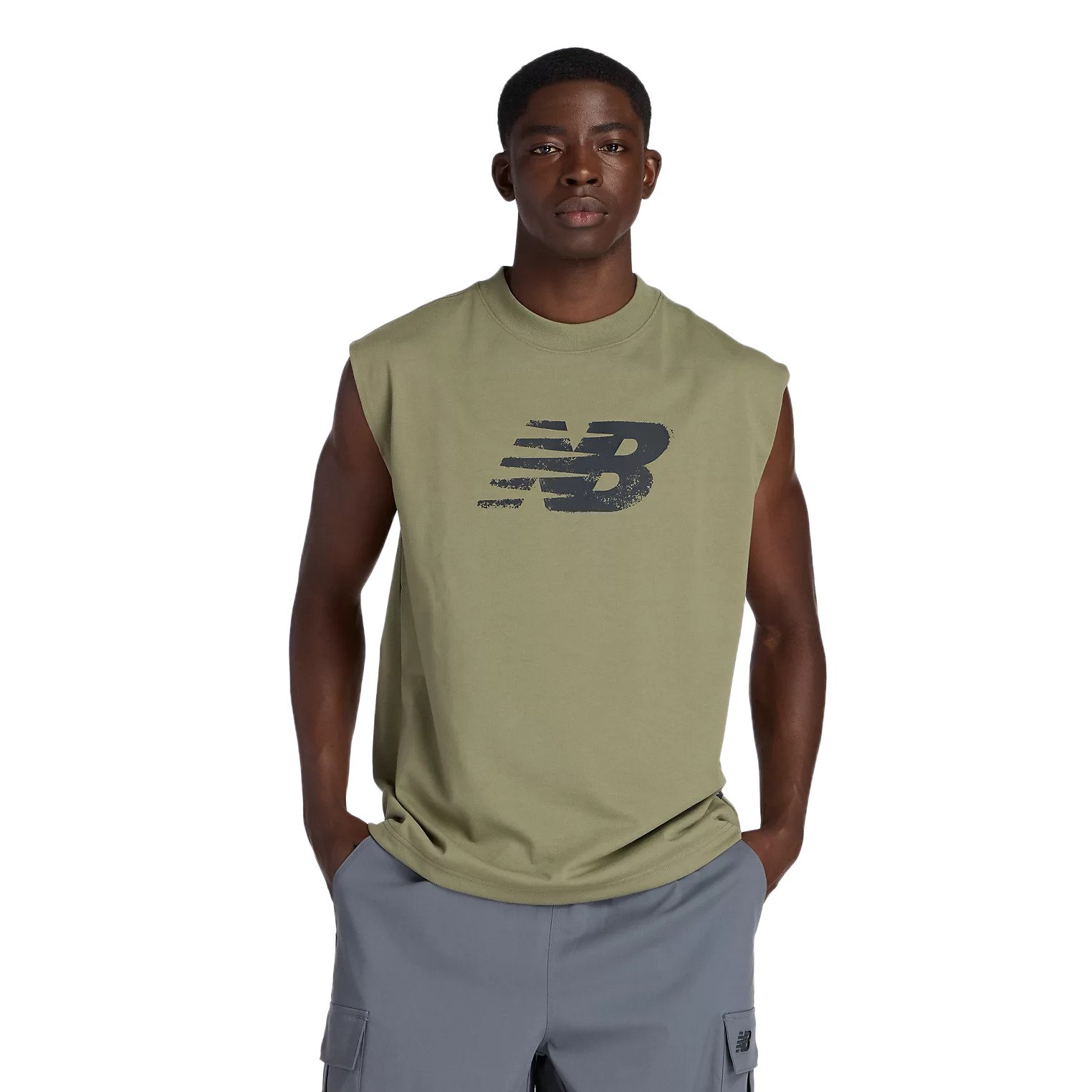 ニューバランス（new balance）（メンズ）ノースリーブシャツ AMT53173DIO