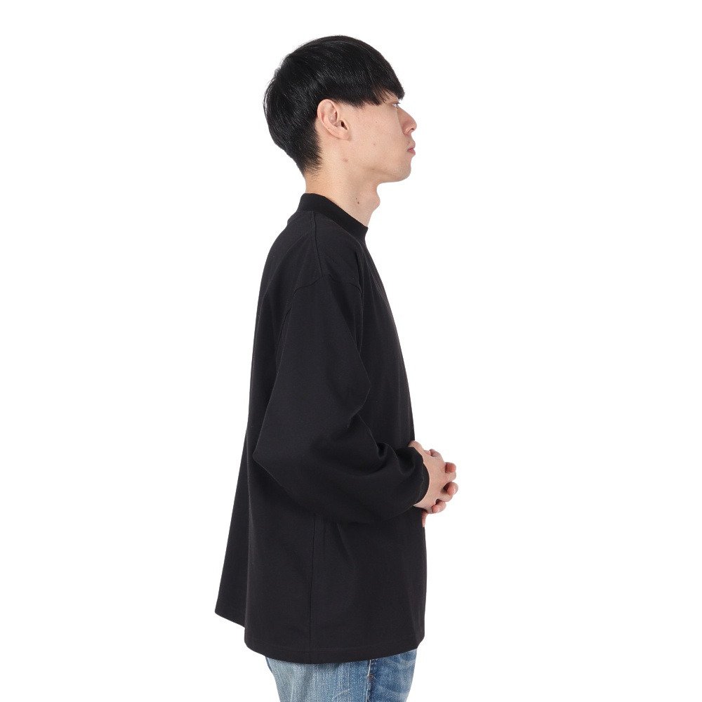 ヤックパック（YAK PAK）（メンズ）無地 モックネック ロングTシャツ