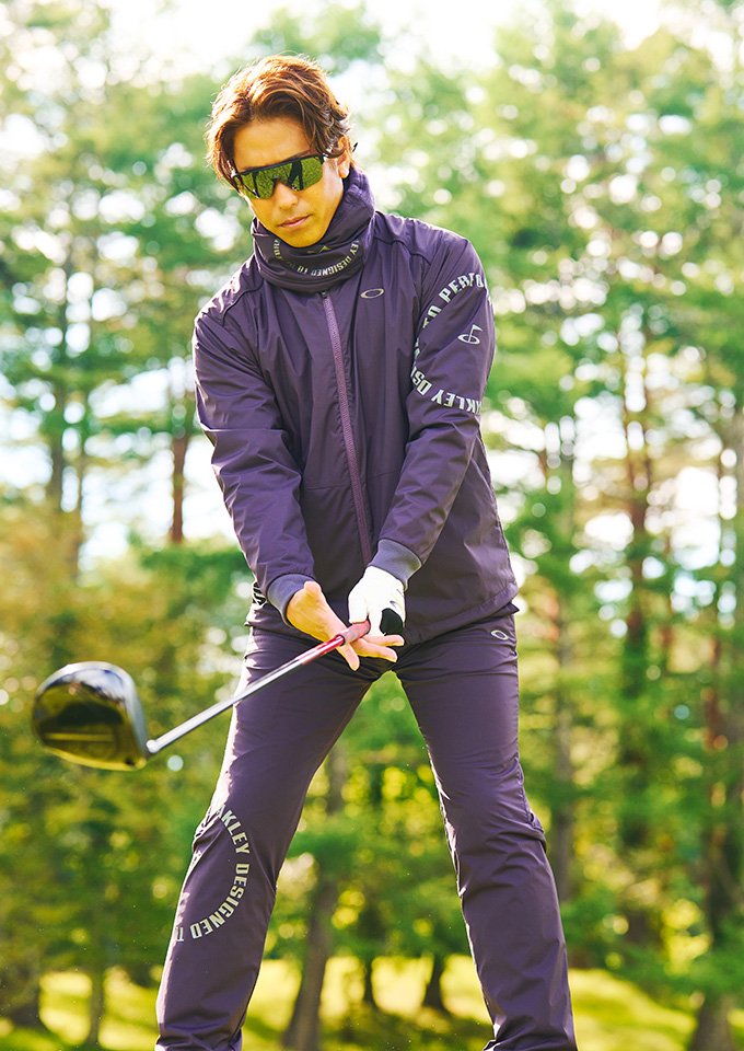 美品】OAKLEY ゴルフウェア 上下セットアップ ジャージ 刺繍ロゴ 古着