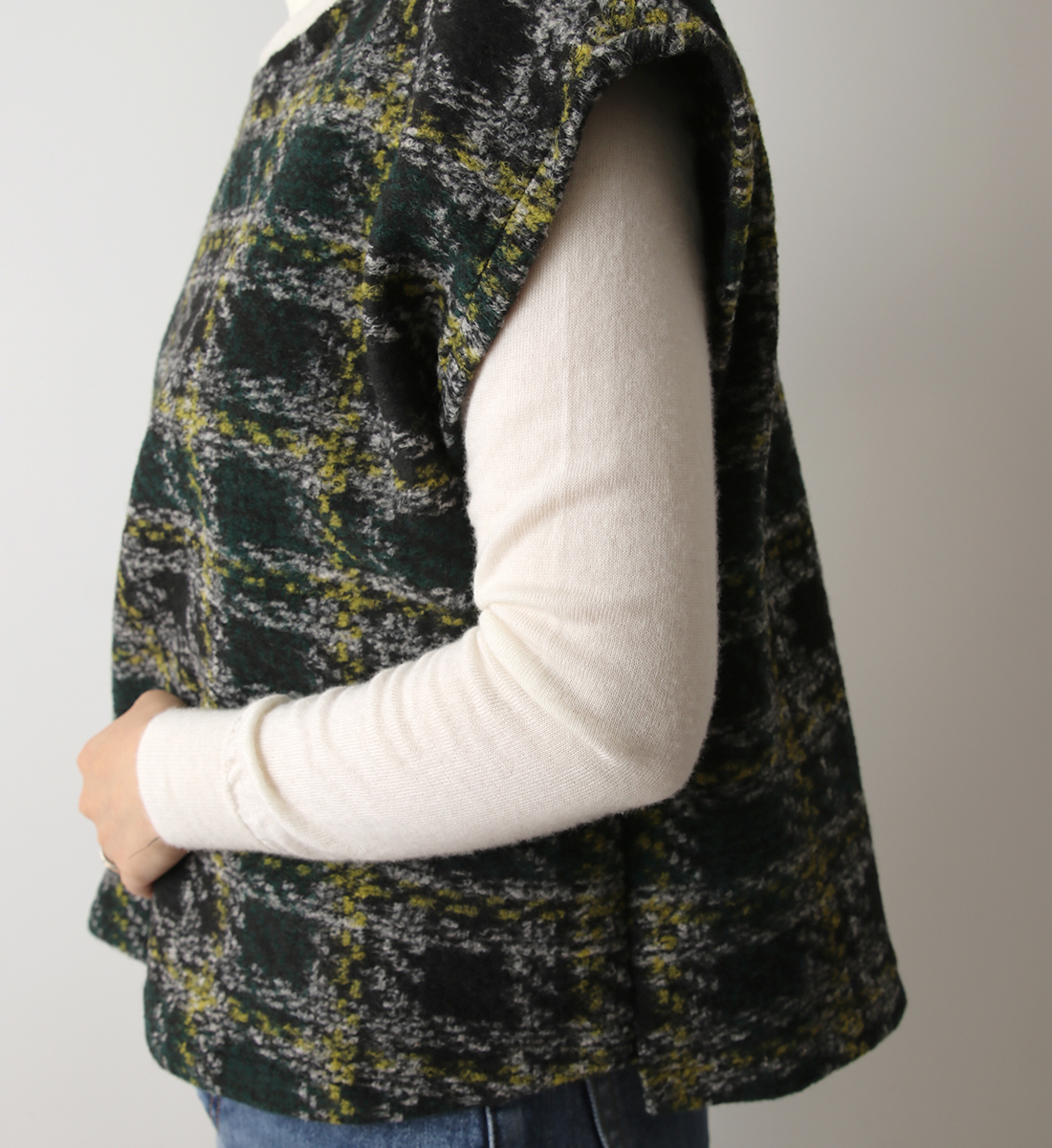 実物大型紙【No.9918】フレンチスリーブの ラウンドネックベスト