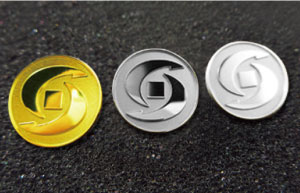 新日鉄 新日本製鉄 社章 K14 14金 純金 刻印 新日鉄 新日本製鉄 社章