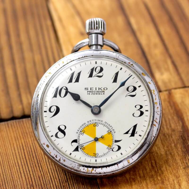 19セイコー鉄道時計/15石/秒針止め機能/絶版時計/オーバーホール済