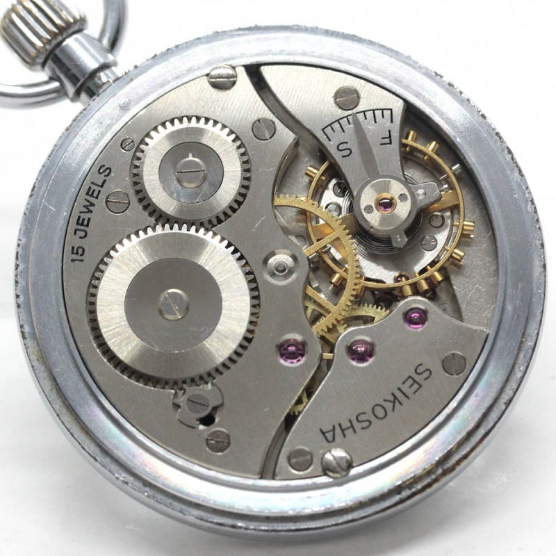 昭和43年の19セイコー鉄道時計/15石/秒針止め機能/絶版時計/19seiko