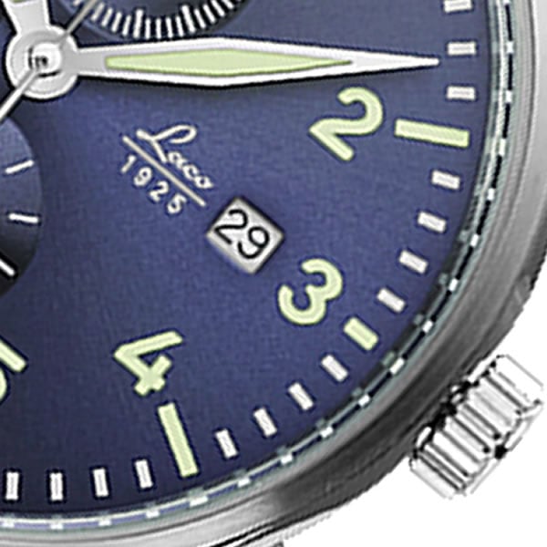 ラコ（Laco) クロノグラフウォッチ クォーツ アトランタ（ブルー