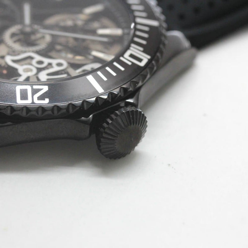 正美堂オリジナル腕時計/オールブラックスケルトン/スイス製手巻き式