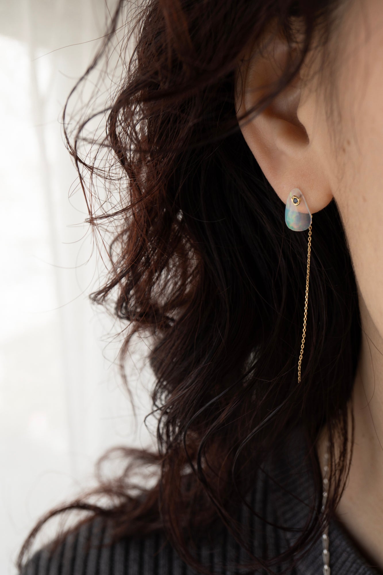 MONAKA jewellery モナカジュエリー flat Opal Pierce オパールピアス K18