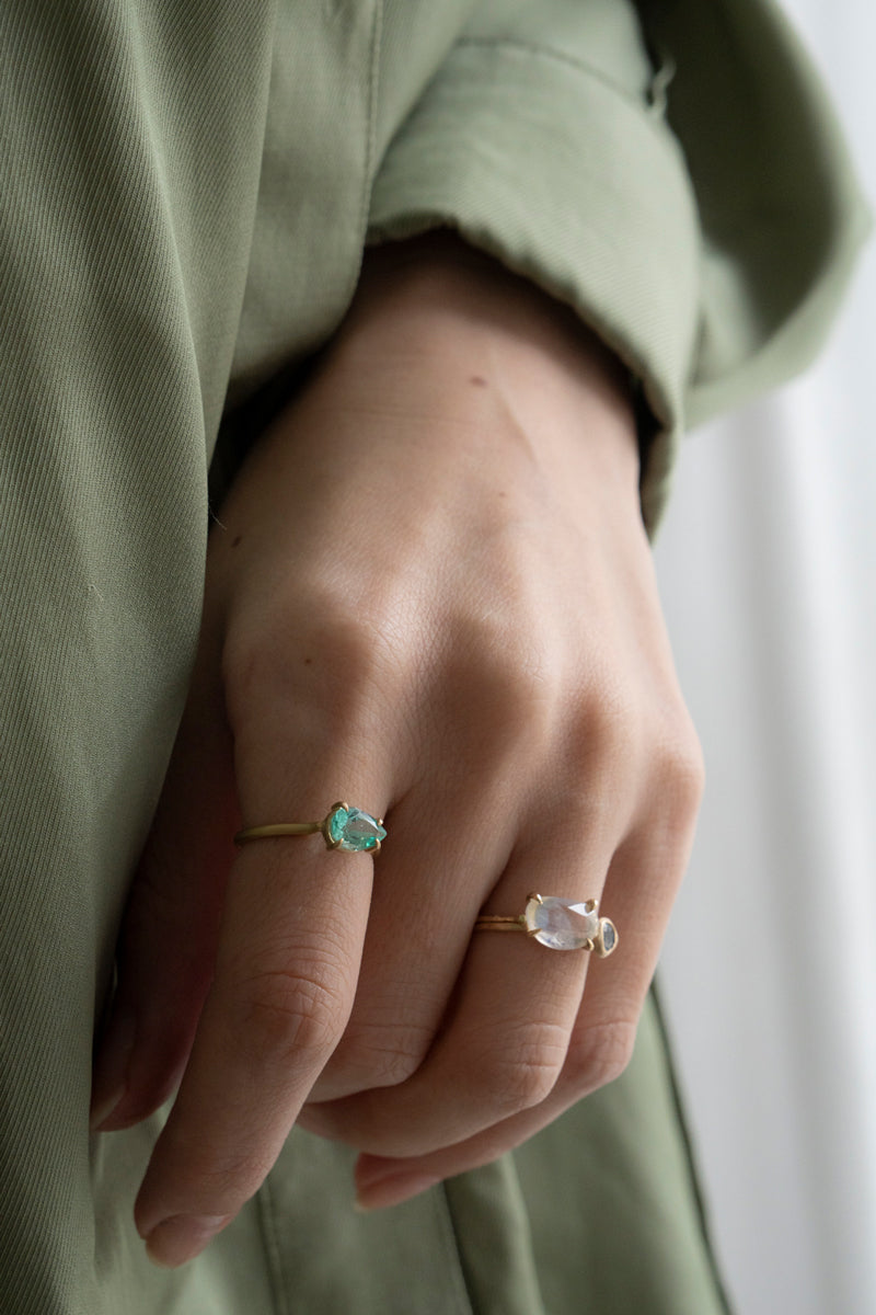 MONAKA jewellery Prong Emerald モナカジュエリー エメラルドリング /K18