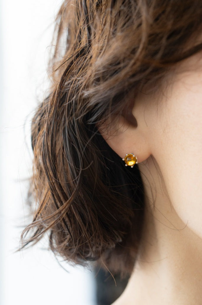 PALA Yellow amber pierce /silver
