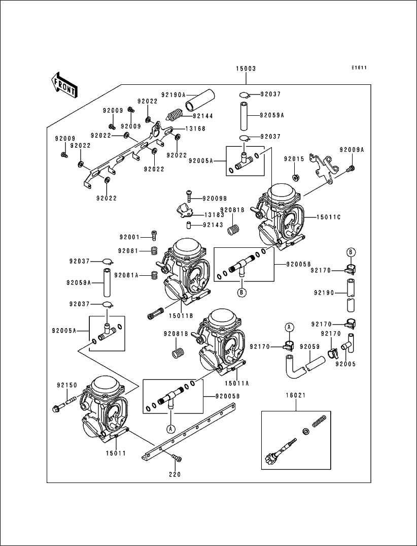 Powersports Kawasaki - ZX750 (NINJA ZX7R) 1996 - Carburetor
