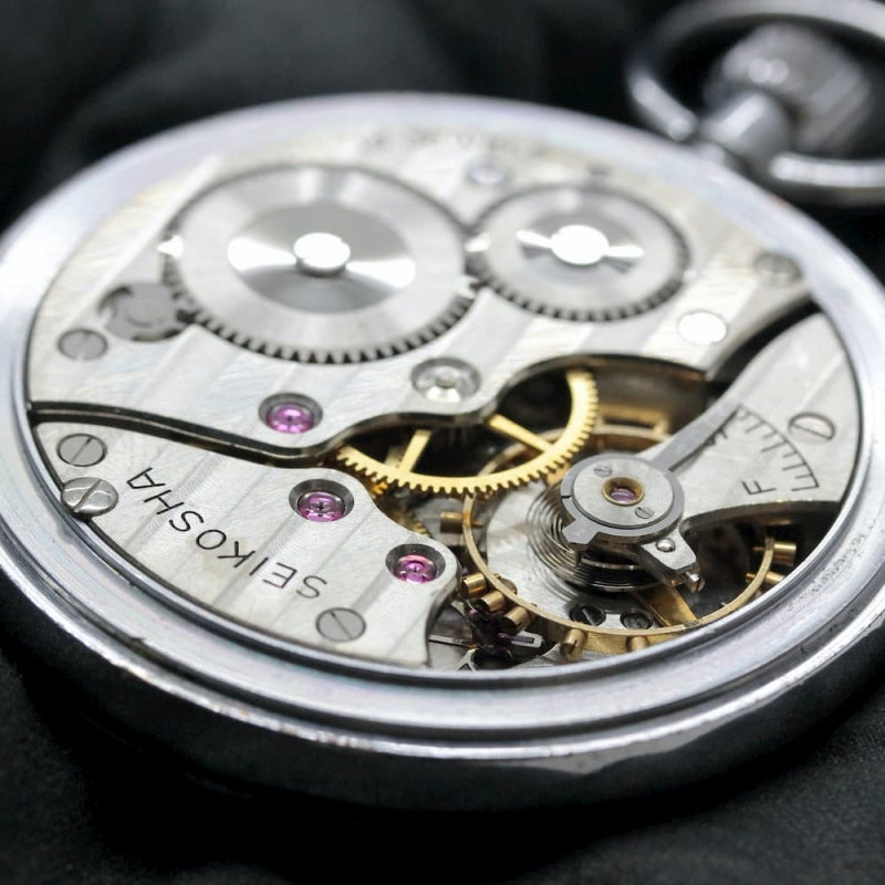 昭和41年の19セイコー鉄道時計/15石/秒針止め機能/絶版時計