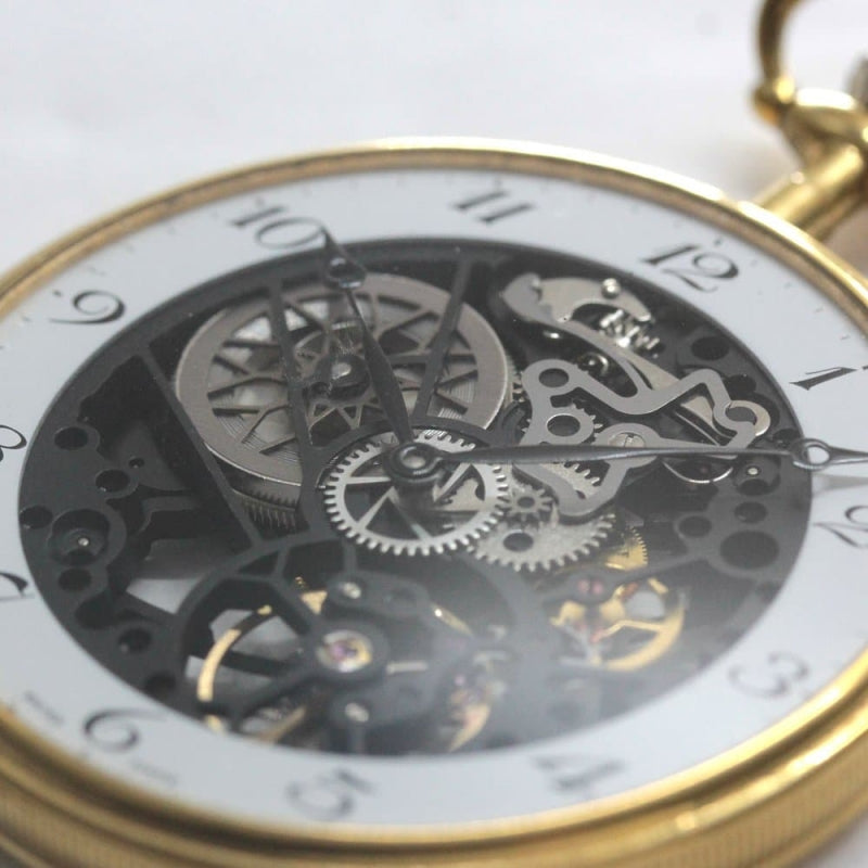 正美堂オリジナル懐中時計/スイス製スケルトンムーブメント/db6pw-101