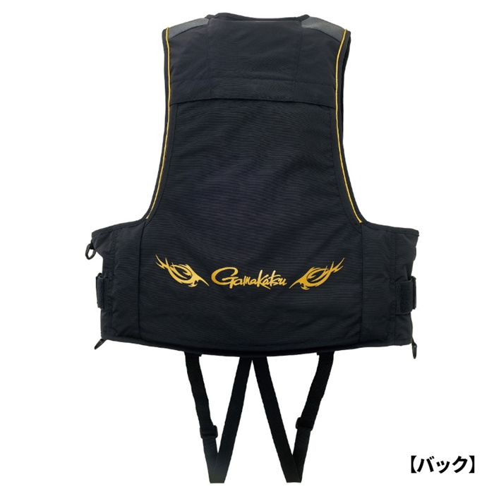 がまかつ フローティングベスト L ブラック×レッド GM2193 - 釣具の