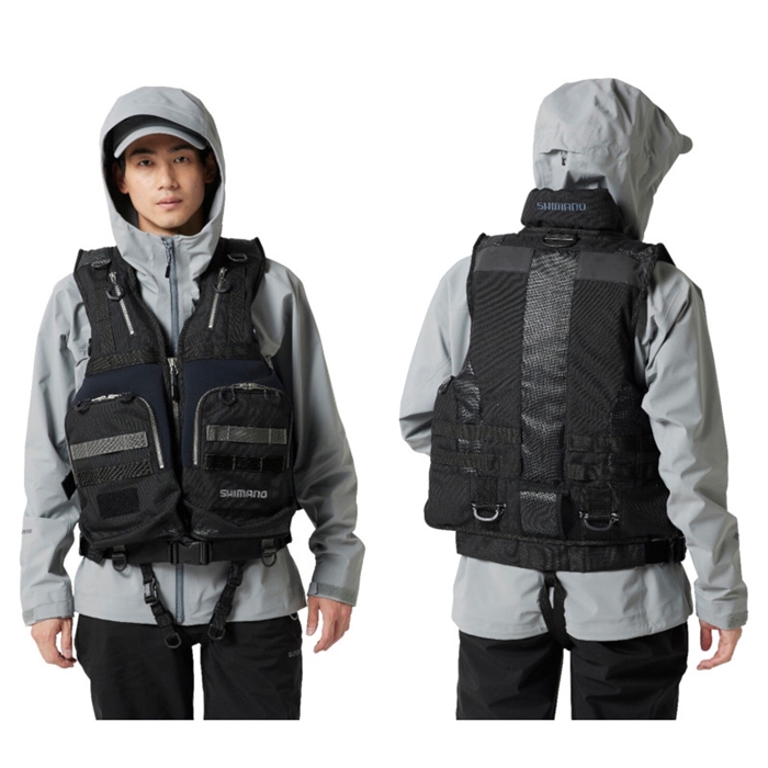 シマノ ロックショアタフベスト FREE ブラック VF-229X - 釣具の
