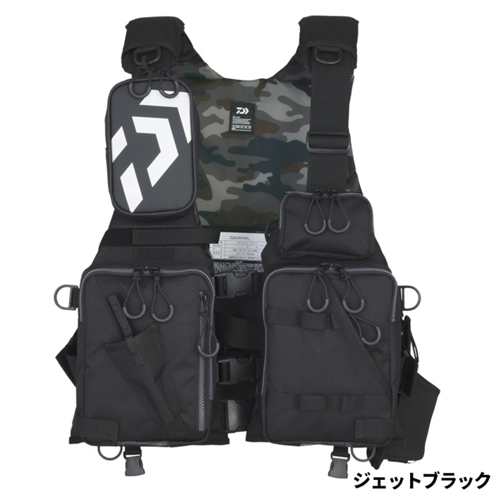 ダイワ DF-6224 フロートゲームベスト フリー ジェットブラック - 釣具