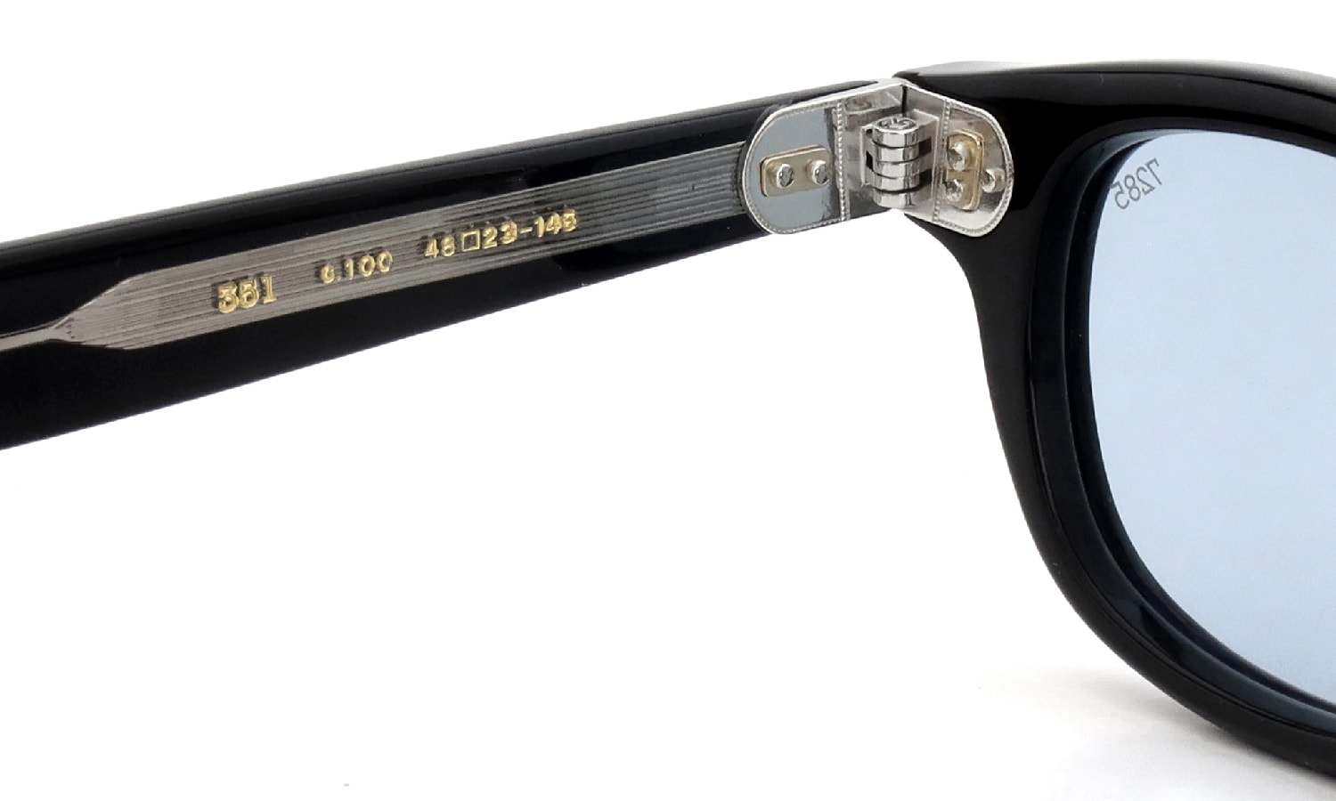 EYEVAN7285 サングラス 351 (48)通販 C.100 BLACK GM SM.BLU 48□23