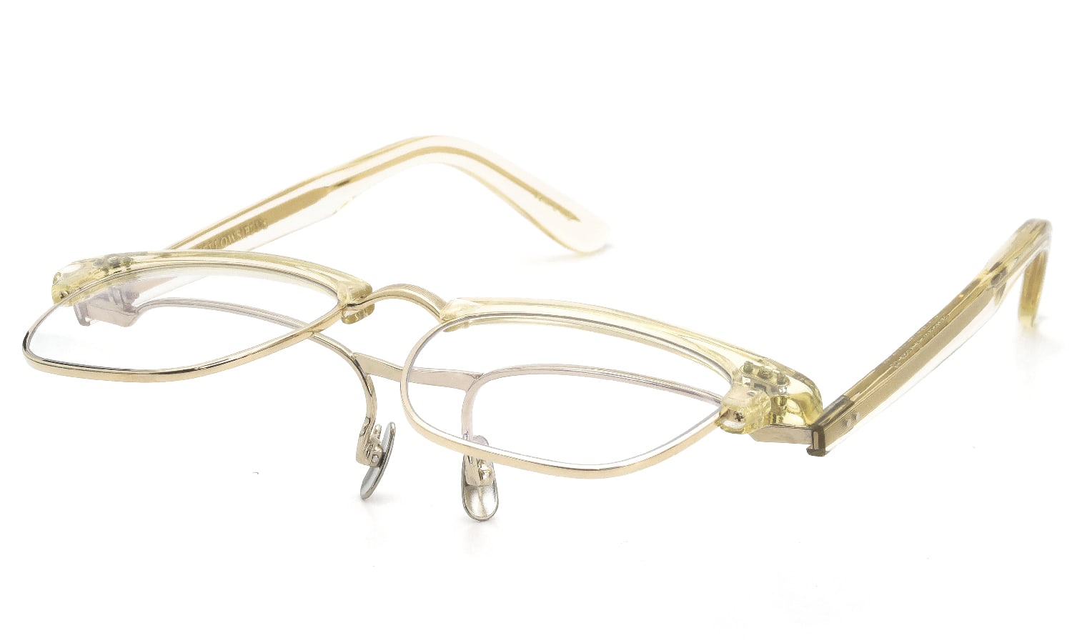 YELLOWS PLUS 跳ね上げ式メガネ通販 JOHN C445 vintage clear/gold